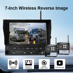 7 Inch Wireless Monitoring System IP67 Waterproof 2CH Digital Backup <b>Camera</b> for Bus Motorhomes YB-Wireless-M05-2 [ - Product Image 3