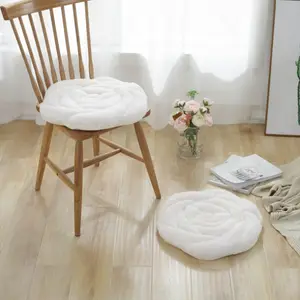 Various Color Choice Rose Shaped Chair Pads Square Chair Cushion Soft Thicken Seat Pads Cushion Pillow for Office Sofa Bedroom