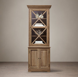 Bibliothèque américaine en bois massif Porte en verre rétro <span class=keywords><strong>Casier</strong></span> latéral pour le <span class=keywords><strong>d</strong></span>îner <span class=keywords><strong>Casier</strong></span> à vin à porte simple de fabrication française - Product Image 3