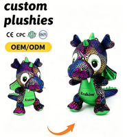 Peluche de dinosaure personnalisée, adorable poupée dragon en peluche, jouet en peluche doux, cadeau promotionnel
