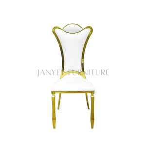 Chaises <span class=keywords><strong>de</strong></span> salle à manger modernes rembourrées <span class=keywords><strong>pour</strong></span> <span class=keywords><strong>mariage</strong></span>, <span class=keywords><strong>chaise</strong></span> <span class=keywords><strong>de</strong></span> salle à manger en acier inoxydable doré et cuir PU - Product Image 3