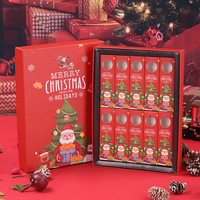 Produits de décoration de Noël colorés en relief, bonbons, 10 sucettes, chocolat, boîte cadeau pour la fête de Noël