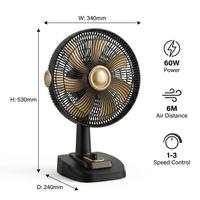 Ventilateur de circulation d'air mécanique oscillant électrique de 6,9 pouces FT-30-9T22 pour usage commercial, moteur AC à faible bruit
