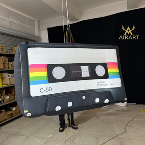 ลูกโป่งรูปเครื่องเล่นแผ่นเสียงย้อนยุคแบบเป่าลม รุ่นเทปคาสเซ็ตวินเทจ - Product Image 6