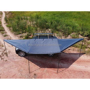 Auvent latéral de voiture Premium 180 degrés avec éclairage LED, tailles 2m et 2.5m, pour SUV <span class=keywords><strong>4x4</strong></span> tout-terrain, camping, <span class=keywords><strong>tente</strong></span> de toit à ouverture rapide, une chambre - Product Image 2
