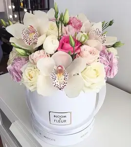 Best Selling Luxury Custom Paper Mom Dried Fresh Flower Bouquet Pretty Gift Boxes Wedding Packaging Cylinder Products