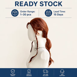 Vente directe usine Perruque <span class=keywords><strong>Cosplay</strong></span> Anime Avengers Age of Ultron <span class=keywords><strong>Black</strong></span> <span class=keywords><strong>Widow</strong></span> à 3 tresses en fibre haute température fabriquée à la machine, en stock - Product Image 5