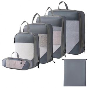 Wholesale 6 Set Versatile Zipper Dustproof Packing Cubes Mesh Organizers Clothing <b>Storage</b> Bags - Product Image 2