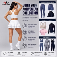 Ensemble de yoga transfrontalier : Jupe et débardeur de fitness en Spandex/Nylon, design simple, bretelles doubles tendance, doux pour la peau, séchage rapide