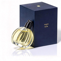 Botol Parfum Mini Grosir 50ml Botol Parfum Kaca Bergaris Mewah dengan Kotak 50 ml Tutup Magnetik Kemasan Botol Parfum Kustom