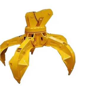 เศษ Grapple 4 ฟันไฮดรอลิก Grapple โลหะและคว้าถังสำหรับ Excavator