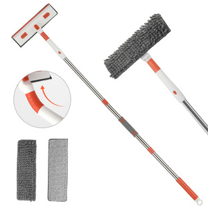 Outil de nettoyage de vitres avec tige d'extension pour le nettoyage et l'essuyage des fenêtres, nettoyage en chenille - Product Image 6