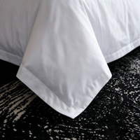 Parure de lit d'hôtel 5 étoiles, linge blanc de luxe, doux comme du coton 100%, satin uni, housse de couette, draps de lit d'hôtel