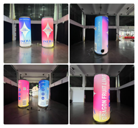 Bouteille publicitaire gonflable 3M personnalisée avec lumières LED, en tissu Oxford, impression HD, équipement publicitaire gonflable