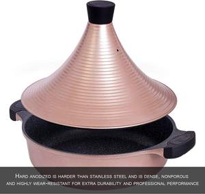 Batterie de cuisine <span class=keywords><strong>tajine</strong></span> marocaine à fond d'induction antiadhésive en alliage d'aluminium - Product Image 3