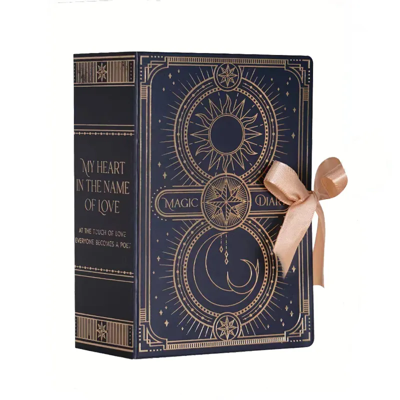 結婚式の好意の本の形のキャンディーボックス紙の魔法の本の箱の包装