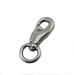 JRSGS Stainless Steel Carabiner Clip Lifting Hooks Heavy Duty Eye Bolted Bull Swivel Snap Hook