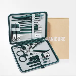 Di alta qualità Nail Cutter Set in acciaio inox Manicure Pedicure Kit forbici strumento di bellezza per il trucco tagliaunghie Set con borsa da viaggio