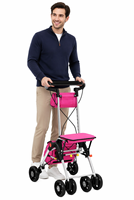 Chariot de courses en aluminium de haute qualité, capacité 80 kg, pliable manuellement, pour l'aide aux personnes âgées, marque NINGBO QUALITY, garantie 1 an