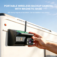 Caméra de recul solaire magnétique sans fil 7'' 2 canaux avec batterie 10000mAh, DVR, signal stable 500M, sans câblage, pour camion, camping-car, remorque, CE, MOQ 1