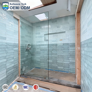 Mampara de Ducha de Lujo para <span class=keywords><strong>Baño</strong></span>, Panel de Vidrio de 6mm, 8mm, 10mm de Grosor, Personalizable, <span class=keywords><strong>Estilo</strong></span> de Mampara de Ducha, Vidrio Opcional - Product Image 2