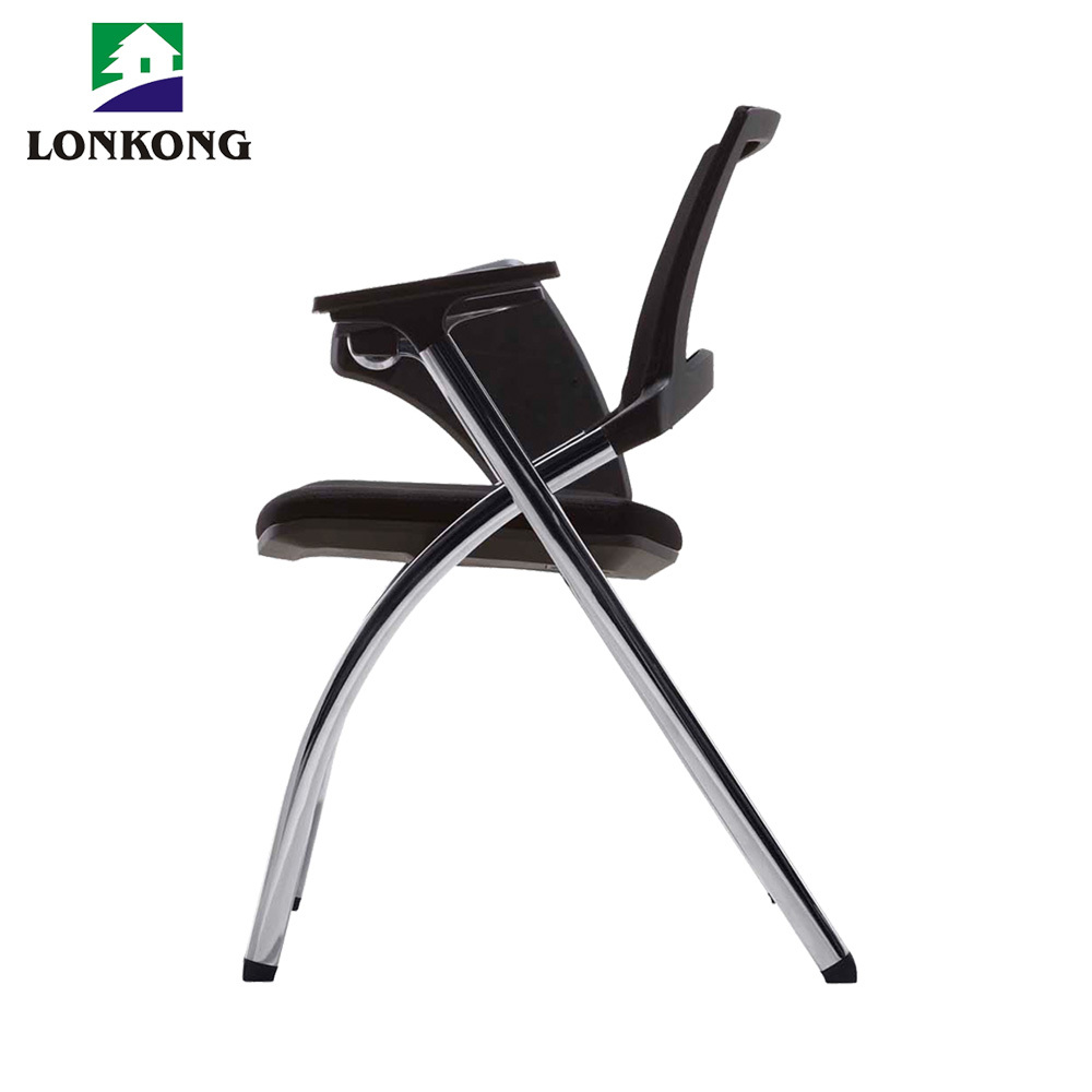 Conference room stackable training learning chair with writing pad