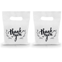 Sacs à provisions en vrac de T-Shirt transparent PE durable personnalisé poignée de longueur de la main grande boutique de cadeau de détail de supermarché brillant