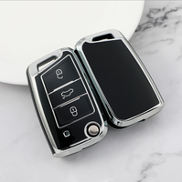 Hotsale voiture clé étui voiture clé FOB couverture pour VW Skoda MQB G TI Golf7 MK7 siège à distance Bora Golf clé pochette voiture clé étui accessoire
