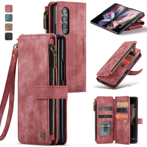 Portefeuille à glissière de luxe étui de téléphone en cuir PU pour Z FOLD6 S24PLUS S23FE S23PLUS S22 S21 S20PLUS NOTE 10 S10 S9PLUS <span class=keywords><strong>A52</strong></span> - Product Image 6