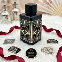 Étiquette de parfum en métal personnalisée, vente chaude en usine 2025, gaufrage, design 3D, étiquette d'emballage de flacon de parfum