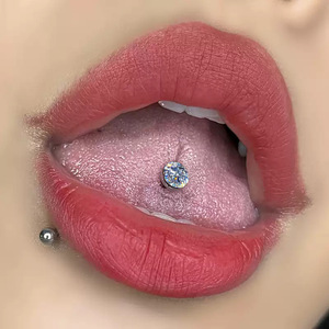 <span class=keywords><strong>Piercing</strong></span> per Lingua in Lega di Titanio F136 con Filettatura Interna, Chiodi per Lingua G23, Barbell per Cartilagine dell'Orecchio, Trucco Permanente, Stud per Lingua - Product Image 4