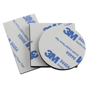 YTS custom shape easy cut DIY Die cut double sided circle cinta klebeband coated adhesive cotton tissue tape 3m 9448a