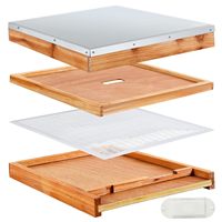 6-teiliges professionelles Bienenstock-Zubehör-Set: 10-Rahmen-Teleskop-Oberabdeckung und Innenabdeckungs-Set