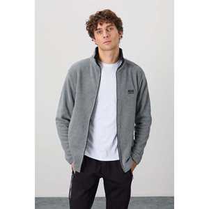 เสื้อสเวตเชิ้ตผ้าฟลีซสีเทาผสมสำหรับผู้ชาย Hardy ทรงมาตรฐาน โพลีเอสเตอร์ 100% ป้องกันการเกิดขุย รุ่น 88299 - Product Image 6