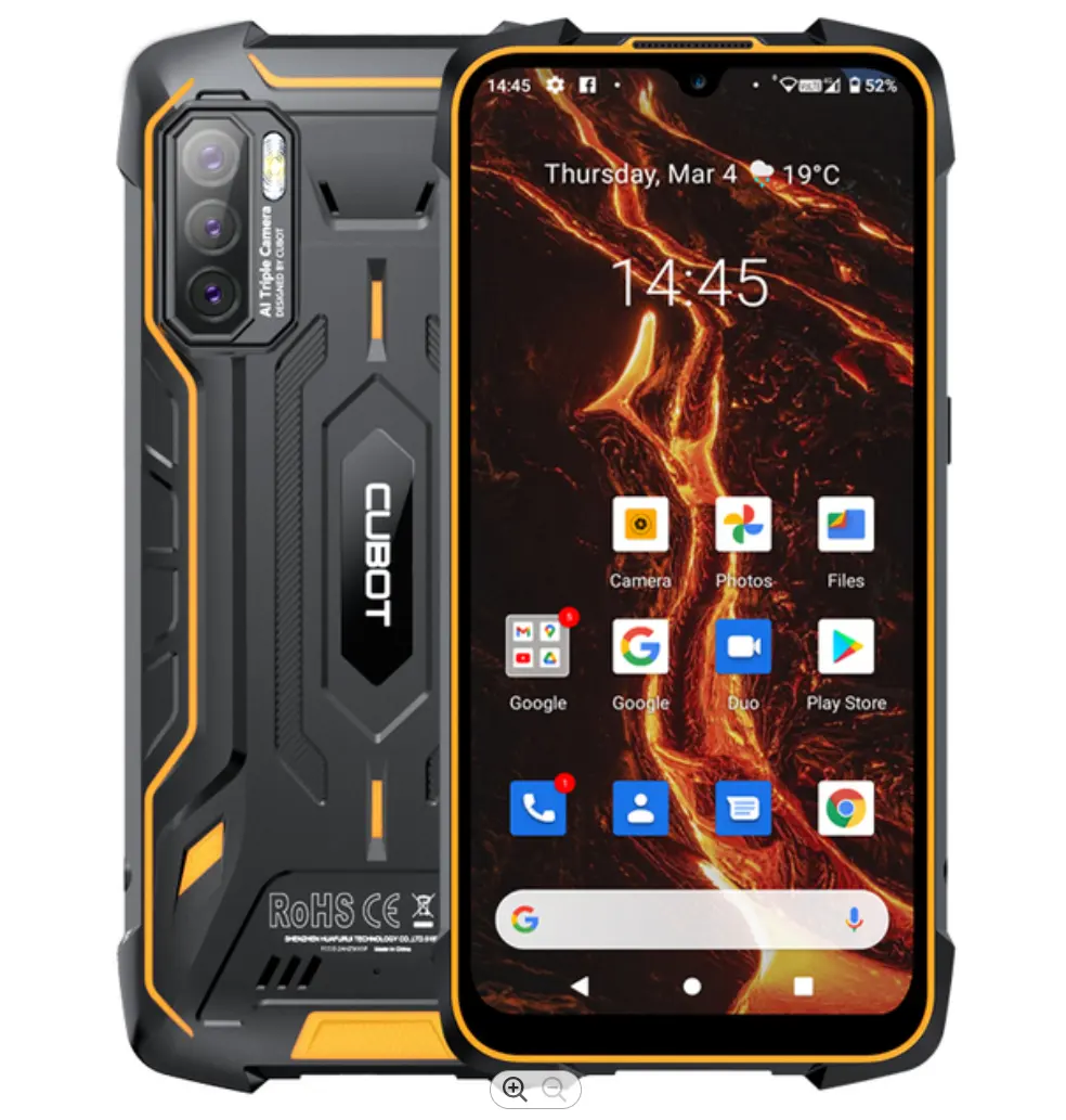 Cubot Kingkong 5Pro Rugged Phone 4" QHD+ 4GB 64GB FNC 8000mAh MT6762D (Quad Core) Android 11Dual Rear Cameras 4G Smartphone