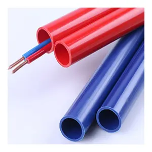 colored large diameter 16mm 20mm 25mm 32mm 40mm 110mm 150mm electrical pvc electric conduit casing ground pipe