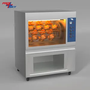 Stainless Steel Electric Chicken Rotary Rotisserie Oven For Sale