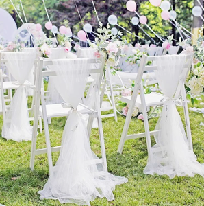 Cintas Elásticas Para Silla De Organza, Lazo De Fl... - Vicedeal