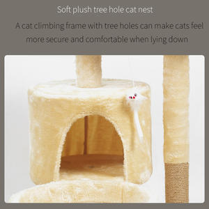 Árvores De Gato De Sisal Natural Arranhando Post para Grande Gato Scratcher Hammock Tower House Multi-Nível Plataforma Cat Tower Scratcher Toy - Product Image 6
