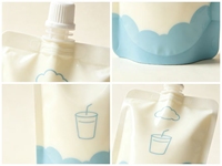 Pochette souple mate avec bec verseur pour yaourt, sachet alimentaire refermable pour lait fermenté, boisson probiotique et jus, options de taille et logo personnalisé