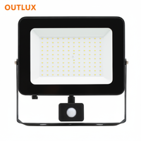 Projecteur LED extérieur intelligent longue portée OUTLUX, étanche IP65, avec détecteur de mouvement, 30w 50w 100w 200w 400w