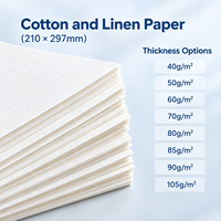 Papier de sécurité anti-contrefaçon imperméable en coton et lin pour certificats et diplômes, format A4, 65% coton, 20% lin, 15%