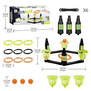 Kids <strong>DIY</strong> Shape Indoor &amp; Outdoor <strong>Game</strong> Toddler Toys for Family Plastic Flower Cups Bottle Drop Ring Toss <strong>Yard</strong> <strong>Game</strong> for Kids - Product Image 4