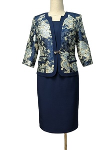 Ropa Femenina 2021, Vestido de Invierno Floral de Dos Piezas con Falda para Mujer, Talla Grande - Product Image 6