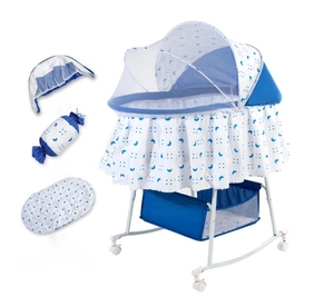 Multi-funzionale nuovo nato bambino sonno altalena <span class=keywords><strong>culla</strong></span> Queen Size pieghevole con zanzariera per dormire Shaker e Mobile per camera da letto - Product Image 4