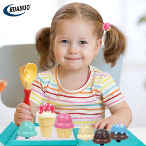 Vente chaude <span class=keywords><strong>Cuisine</strong></span> Alimentaire Jouet Enfants Juguete Bébé <span class=keywords><strong>Cuisine</strong></span> Crème Glacée <span class=keywords><strong>Van</strong></span> Compteur Jouer Ensemble Crème Glacée Chariot Jouet pour Enfants Cadeau - Product Image 2