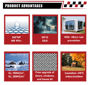 Casa Cammi, Cápsula Espacial Flotante <span class=keywords><strong>de</strong></span> Acero Contemporánea, Casa Prefabricada, Módulo <span class=keywords><strong>de</strong></span> Vivienda Impermeable e Insonorizado para Vacaciones - Product Image 3