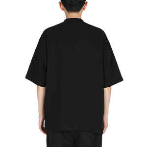 High Quality <b>Men's</b> Heavy Weight <b>Turtleneck</b> <b>T</b>-<b>Shirt</b> Custom Logo 100% Cotton 420 Grams Wholesale - Product Image 5