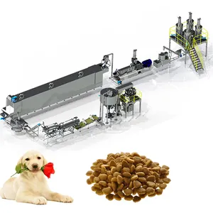 Mesin pembuat makanan hewan peliharaan, mesin pembuat pakan ikan mengambang jalur produksi makanan hewan otomatis