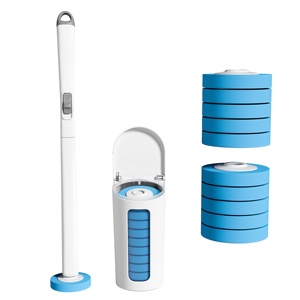 El más vendido, Juego de cepillos para limpiar inodoros desechables multifuncionales, PP de baño de productos de limpieza, repuestos, cabezales de esponjas - Product Image 1